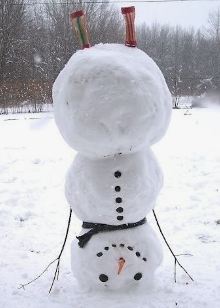 handstand snowman